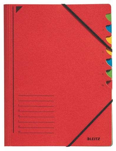 [ESS-39070025] Sorteermap Leitz karton A4 7-vaks (rood)