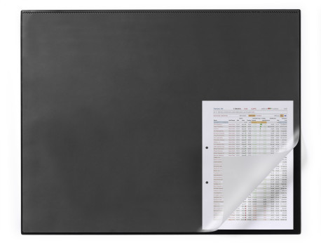[DUR-729301] Schrijfonderlegger Durable 650x500mm met randbescherming en transparant afdekvel (zwart)