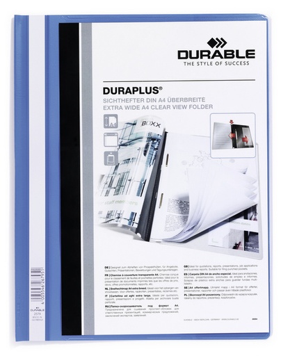 [DUR-257906] Snelhechtmap Durable Duraplus PP A4 maxi (blauw)
