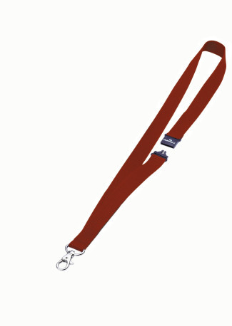 [DUR-813703] Textielkoord Durable 20mm 44cm met karabijnhaak en veiligheidssluiting (10) (rood)