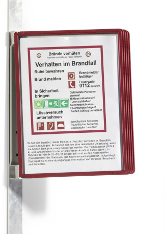 [DUR-591403] Zichtpanelensysteem Durable Vario Magnetic Wall 5 (rood)