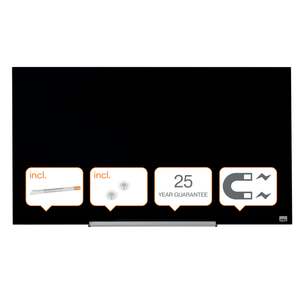 Glasbord Nobo Diamond magnetisch 993 x 559 mm