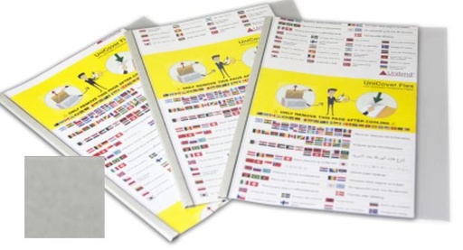 [UNI-17280A440AL] Unibind Crystal Flex Cover A4 portrait 40 16-40 pag (96) (aluminum)