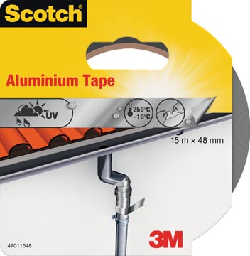 Reparatieplakband Scotch aluminium 48mmx15m blisterverpakking