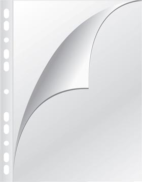 Showtas Q-Connect PP A4 80 micron 11-gaats gekorreld transparant (100)