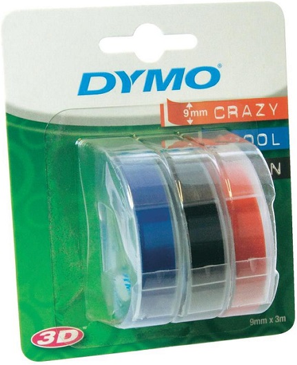 Dymo 3D embossing tape 9mmx3m blister (3)