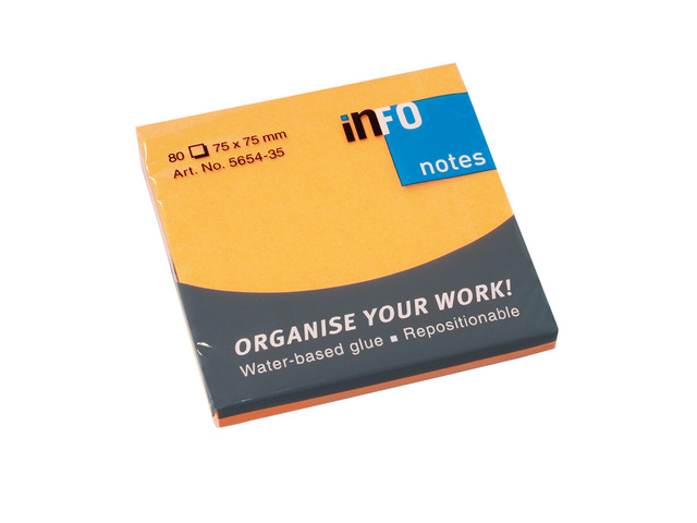 Memoblok Info Notes Brilliant 75 x 75 mm 80 vellen
