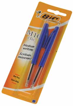 [TIM-60141B] Balpen Bic M10 Clic Original blister (2) (blauw)