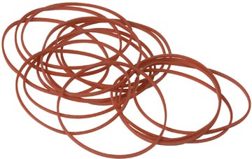 Elastieken Q-Connect 80x1,5mm 100g rood