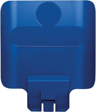 Paneel voor recycling station Rubbermaid Slim Jim blauw