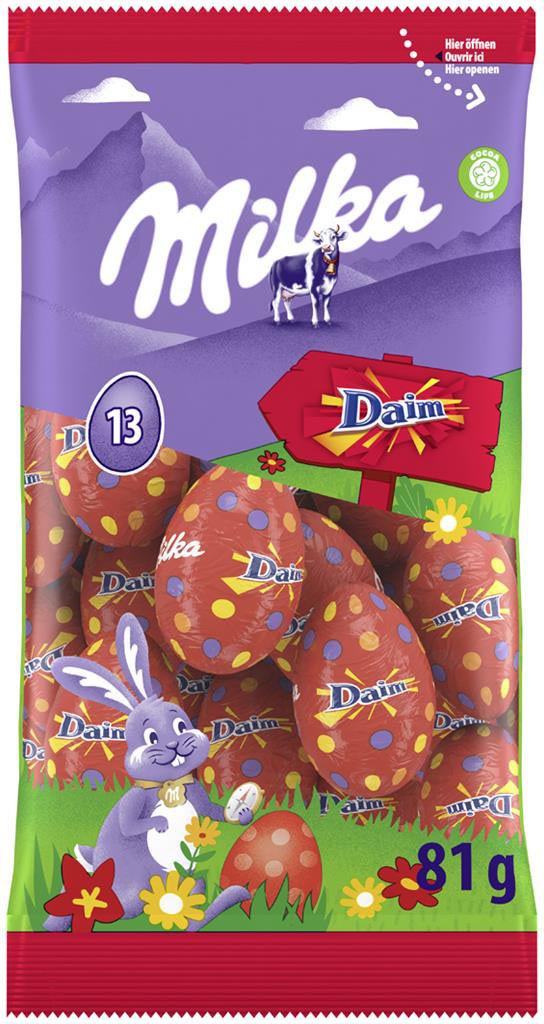 Paaseitjes Milka Daim zakje 81g