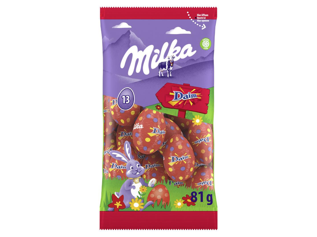 Paaseitjes Milka Daim zakje 81g