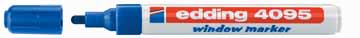 [TIM-4095B] Krijtmarker Edding 4095 ronde punt 2-3 mm (blauw)