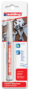 Paintmarker Edding 750 ronde punt 2-4 mm blister