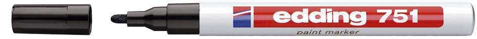 Paintmarker Edding 751 ronde punt 1-2 mm