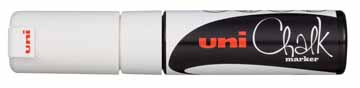 [TIM-PWE8KW] Krijtmarker Uni-Ball schuine punt 8 mm (wit)