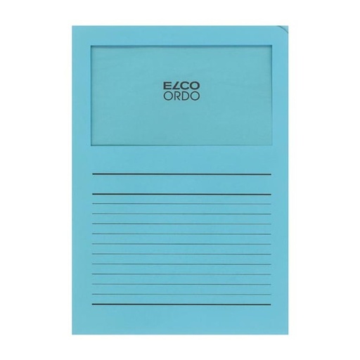 [KAN-2948931] L-map Elco Ordo karton A4 120gr met venster (100) (blauw)