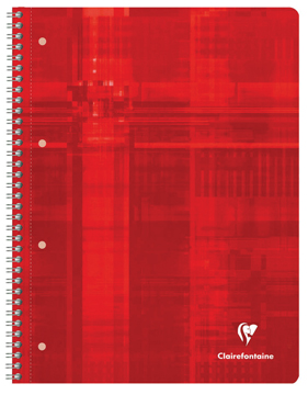 Spiraalschrift Clairefontaine Metric studium A4+ 160blz zonder kantlijn assorti