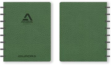 Schrift Adoc Business karton A5 gelijnd 144 blz met kantlijn grijs