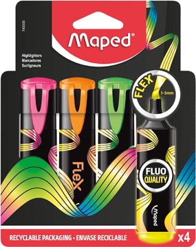 Markeerstift Maped Fluo'Peps Flex assorti (4)