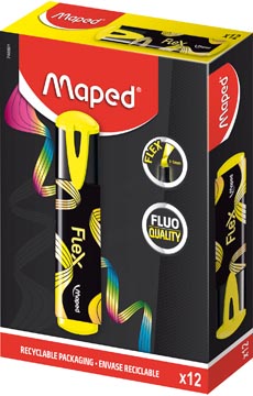 Markeerstift Maped Fluo'Peps Flex geel (12)