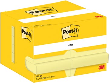 Memoblok Post-It Notes 51x76mm 100vel geel (12)