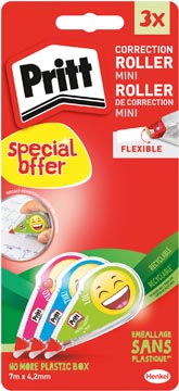 Correctieroller mini Pritt emoji 4,2mmx7m assorti 2+1gratis (3)