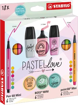 STABILO Pastellove set, koffertje van 18 stuks