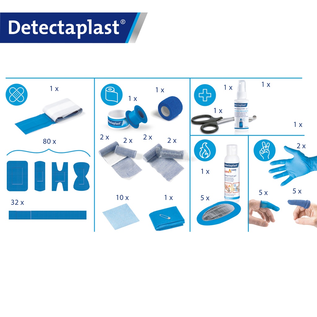 Navulling voor EHBO-koffer Detectaplast Medic Box Food L