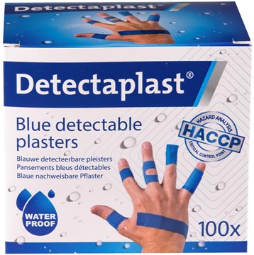 Pleister Detectaplast Universal metaal detecteerbaar assorti afmetingen blauw (100)