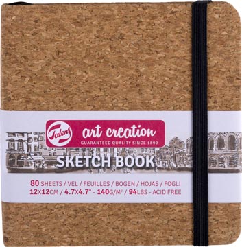 Schetsboek Talens Art Creation Kurk 12x12cm bruin