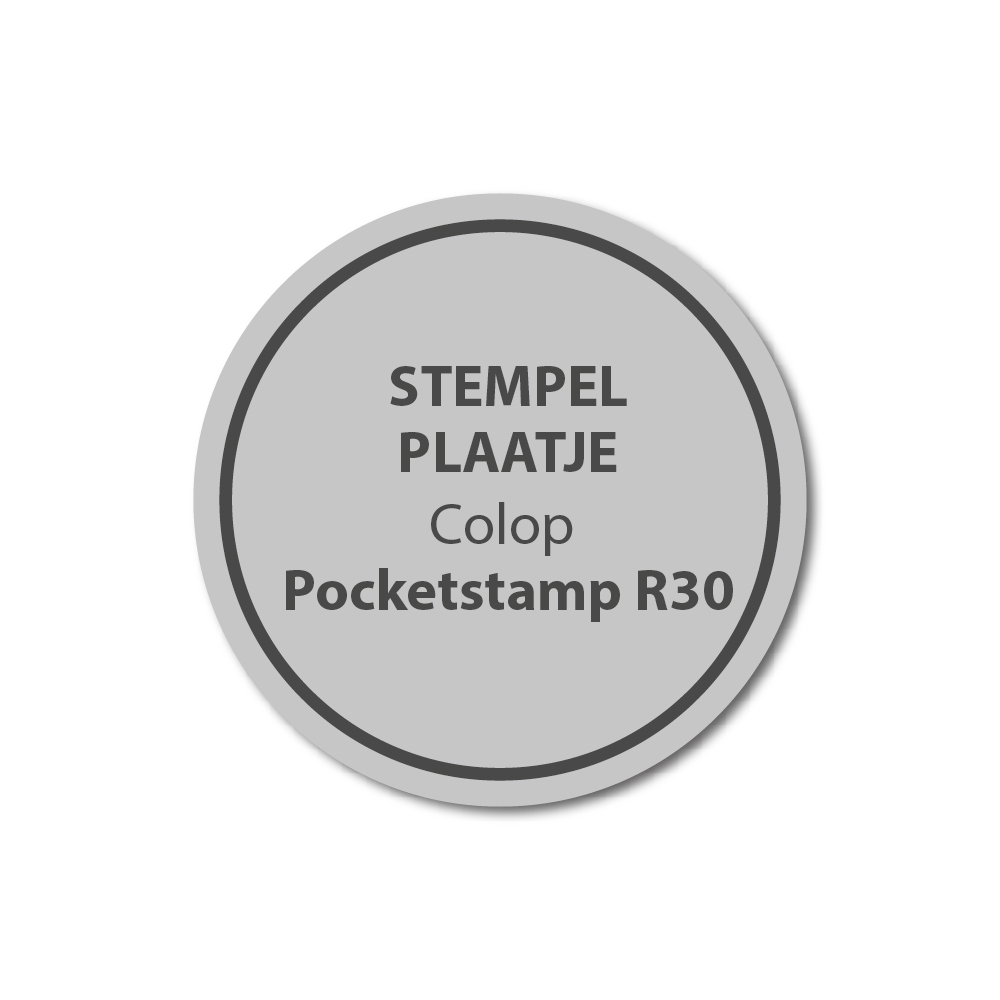 Tekstplaatje Colop R30