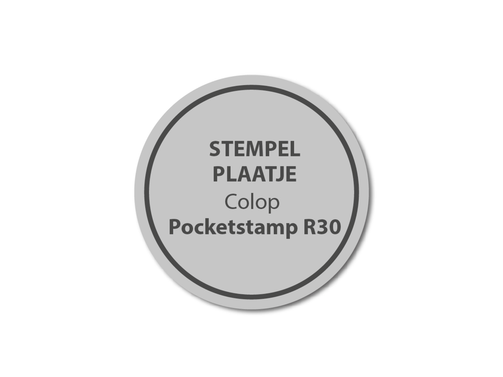 Tekstplaatje Colop R30