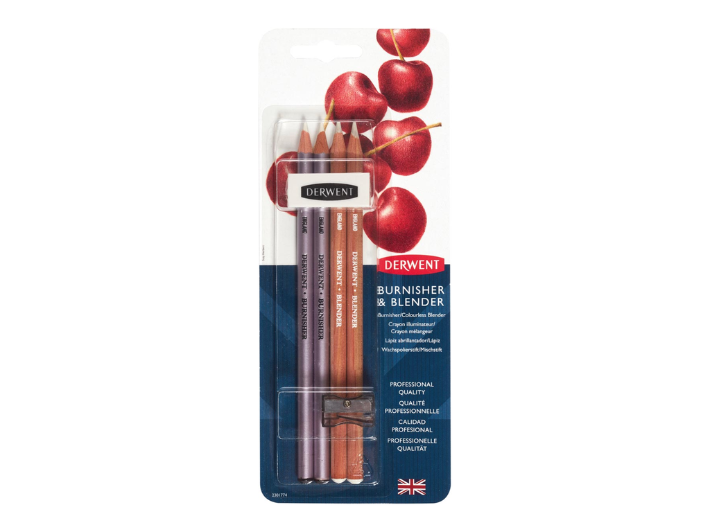Potlood Derwent Blender en Burnisher met gum en slijper (4)