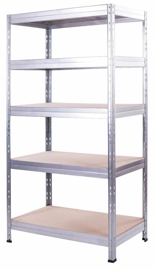 Rek AR Shelving Rivet Stabil 180x90x40cm 5 legborden uit HDF gegalvaniseerd