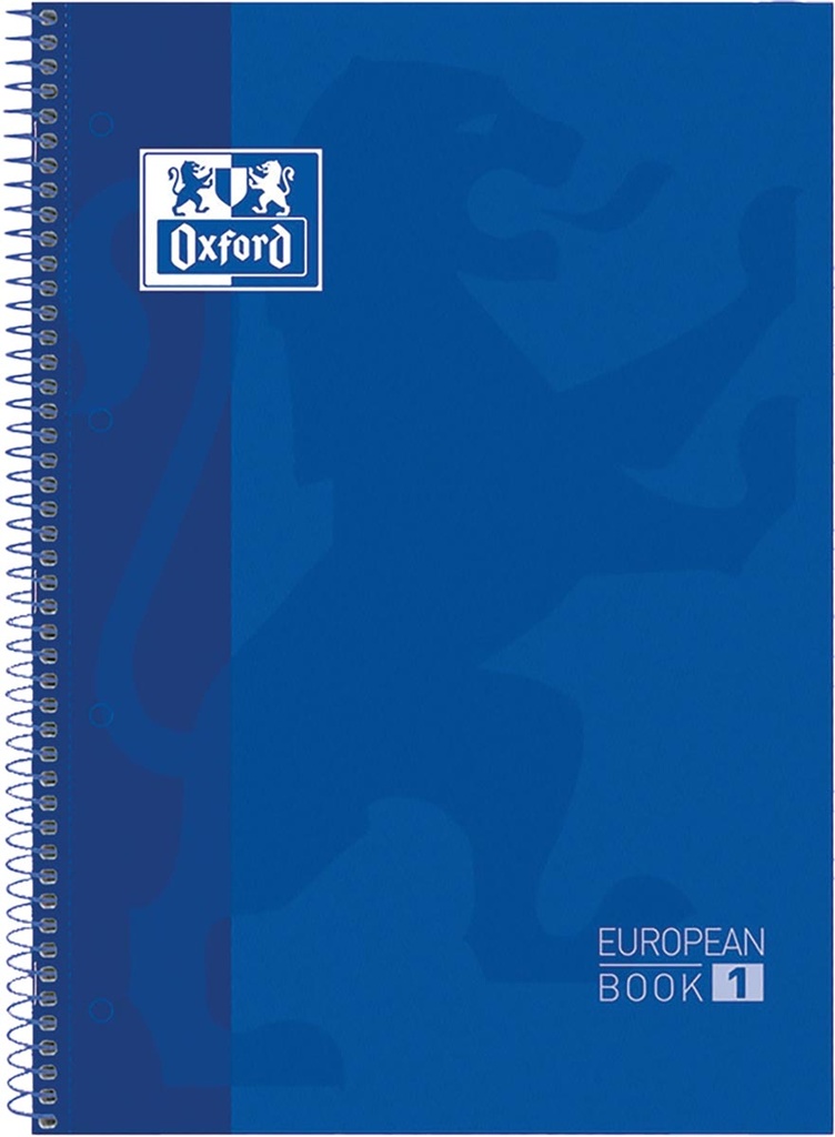 Spiraalschrift Oxford School Classic Europeanbook karton A4+ gelijnd 160blz donkerblauw