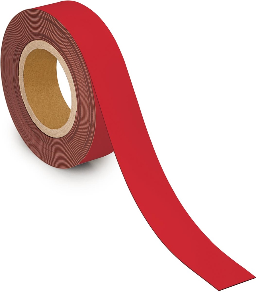 Magnetisch etiketband MAUL beschrijf- en wisbaar 40mmx10m rood