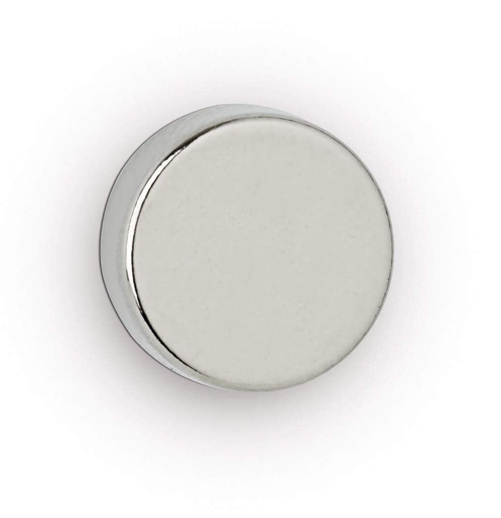 Schijfmagneet neodymium MAUL voor whiteboard Ø12x5mm draagkracht 4kg zilver (4)