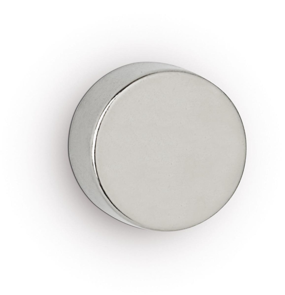 Schijfmagneet neodymium MAUL voor whiteboard Ø15x10mm draagkracht 8kg zilver (4)