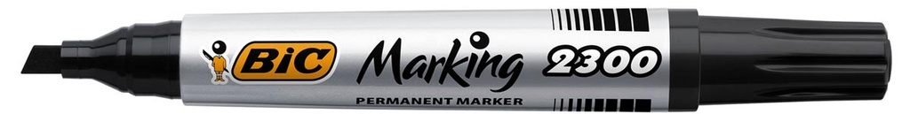 Permanent marker Bic 2000-2300 schuine punt 3-5,5mm zwart