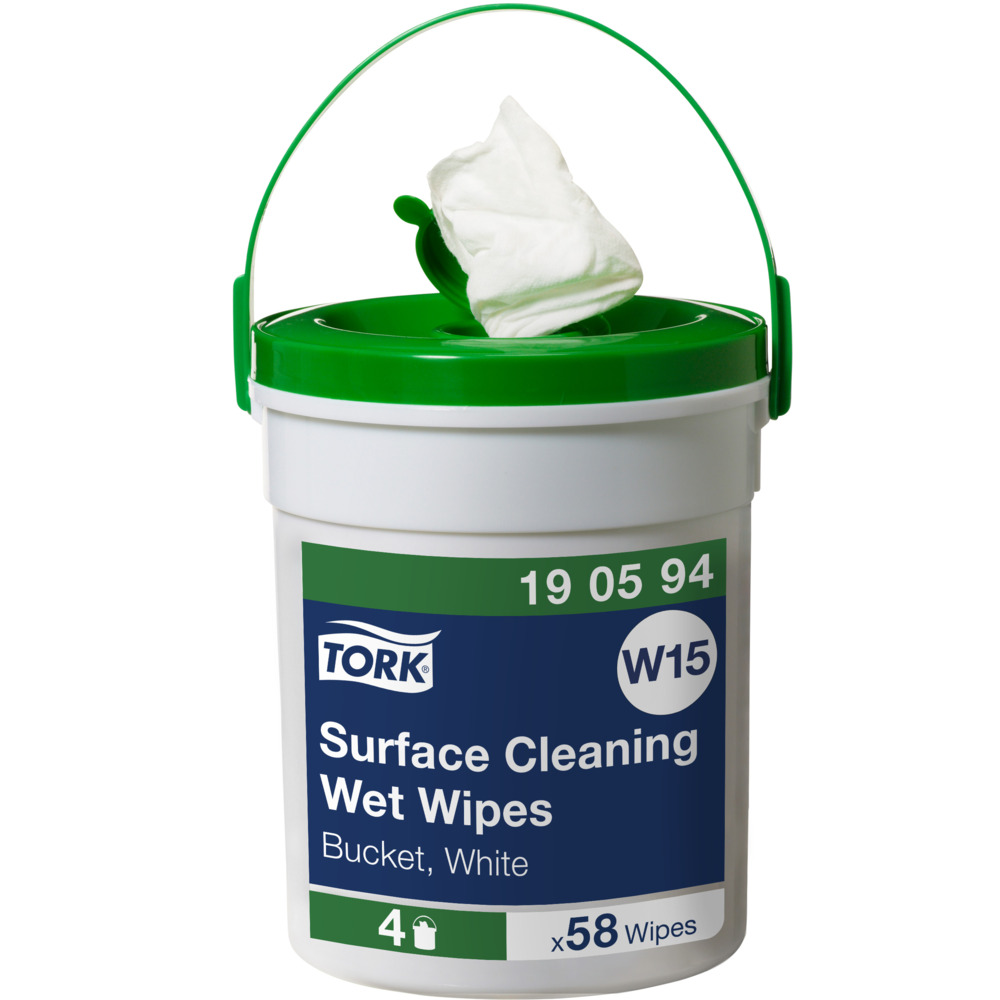 Vochtige doekjes Tork Surface cleaning emmer 58 doekjes 27x27cm W15 (4)
