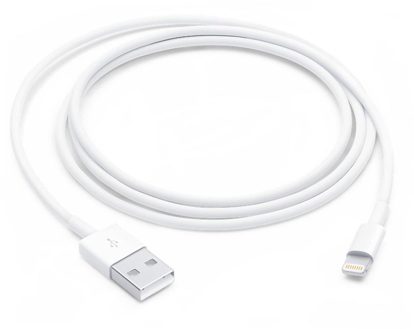 Kabel Apple Lightning (8-pin) naar USB-A lengte 1m wit