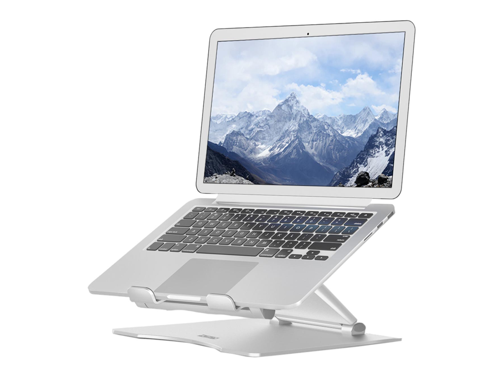 Laptopstandaard telescopisch Desq voor laptops tot 17 inch zilver