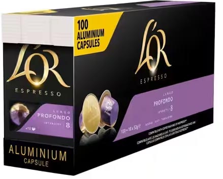 Koffiecapsules Douwe Egberts L'Or Espresso Lungo Profondo (100)