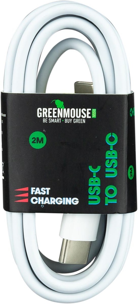 Kabel Greenmouse USB-C naar USB-C lengte 2m wit