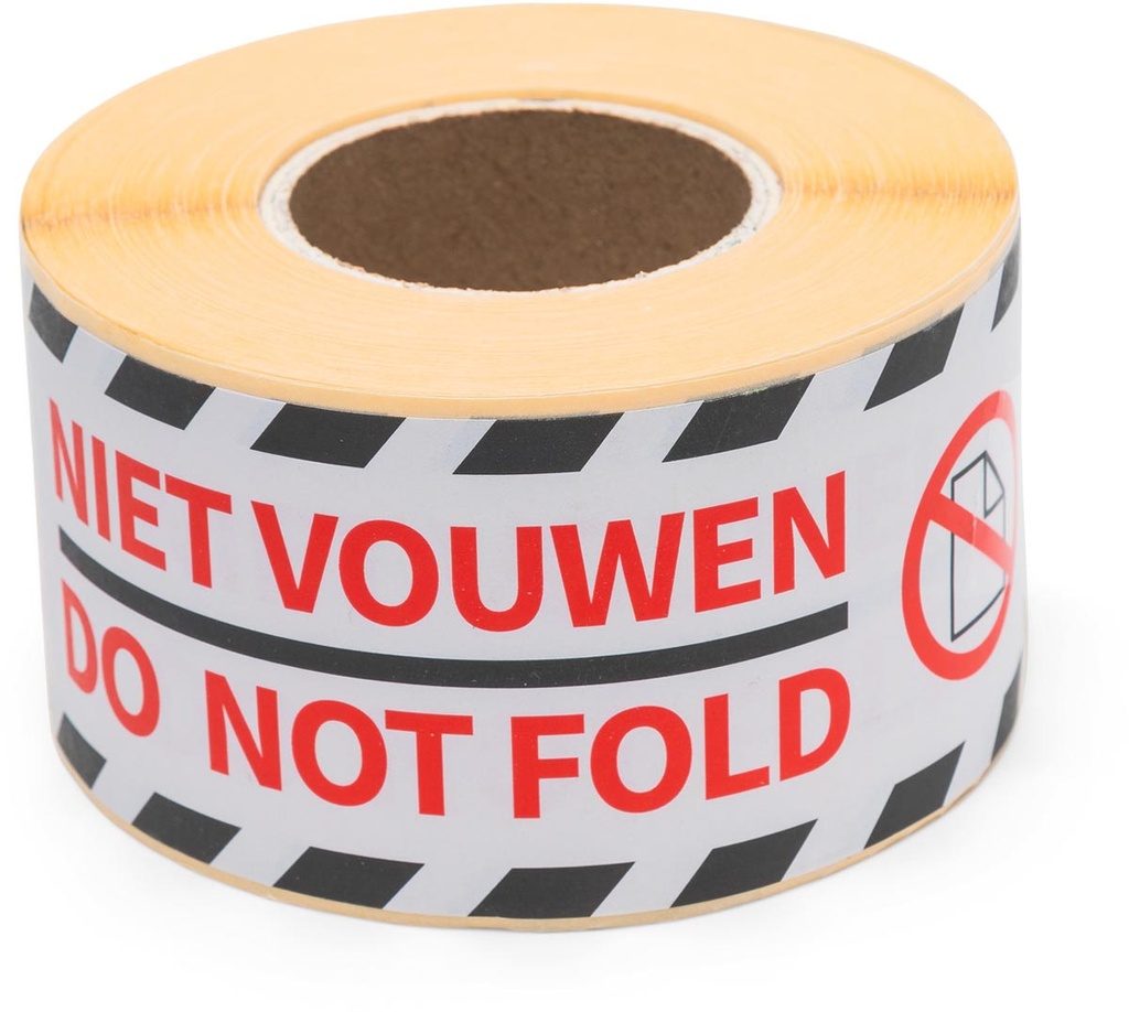 Etiketten Rillprint 46x125mm 'Niet vouwen' wit/zwart (250)