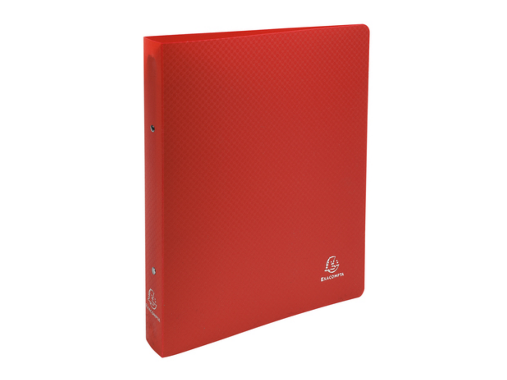 Ringmap Exacompta PP A4 maxi 2 ringen 30mm rug 40mm opaak rood