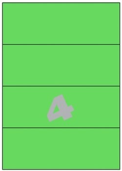 Etiketten 04 etik/blad 210x74,25mm groen (200)