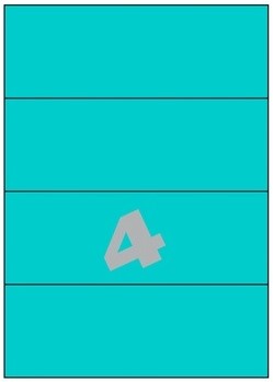 Etiketten 04 etik/blad 210x74,25mm blauw (200)