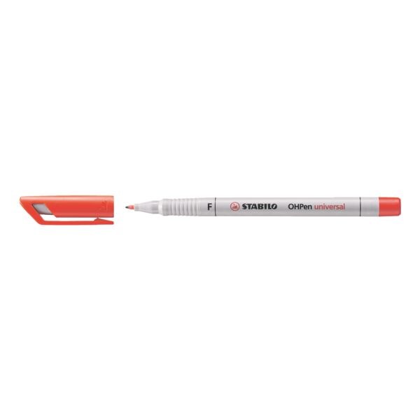 Non-permanent marker Stabilo OHP fijn 0.4mm rood